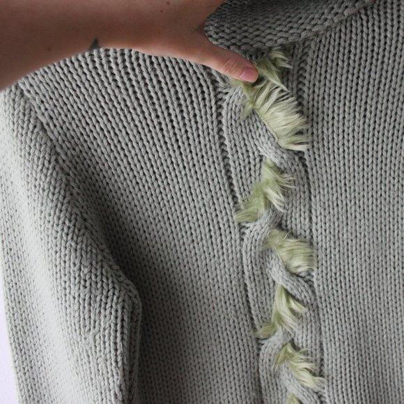 Fun Vintage Green Cowl/Turtleneck Sweater Large - Picture 5 of 8